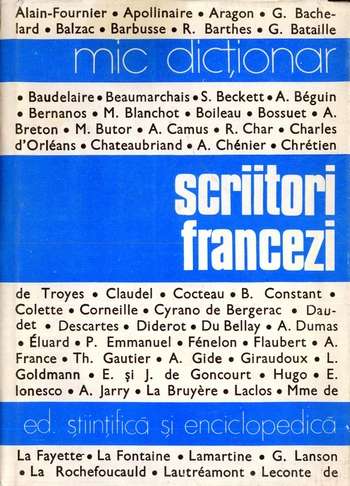 Mic dicţionar de scriitori francezi