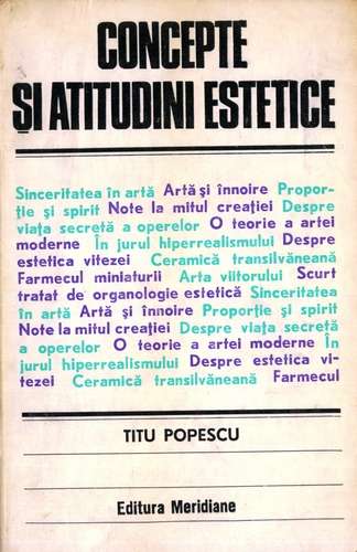 Titu Popescu - Concepte şi atitudini estetice