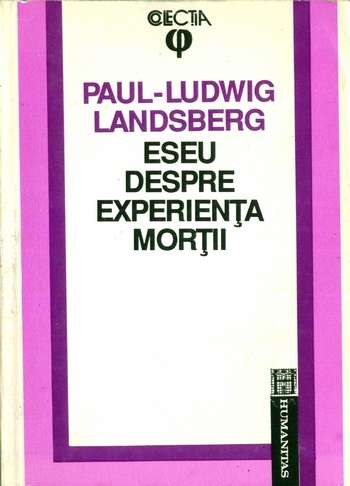 Paul-Ludwig Landsberg - Eseu despre experienţa morţii