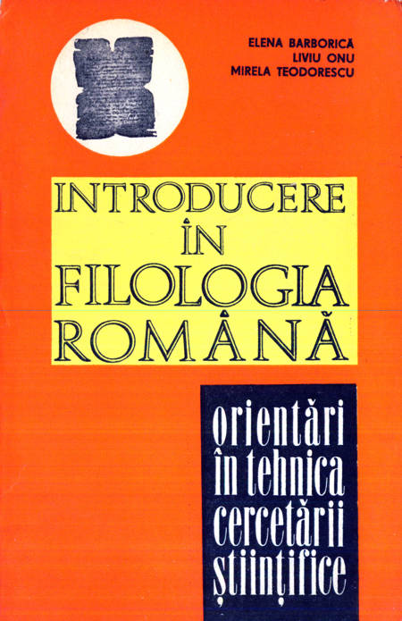 Elena Barborică - Introducere în filologia română