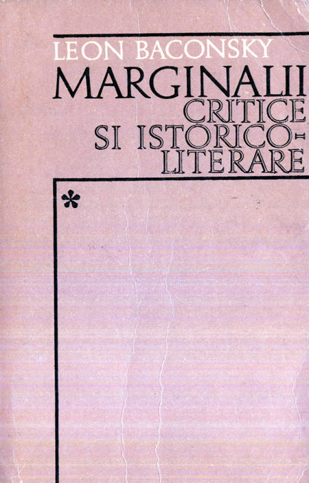 L. Baconsky - Marginalii critice și istorico-literare