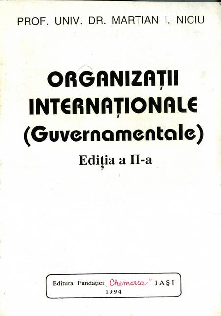 Marțian Niciu - Organizații internaționale (Guvernamentale)
