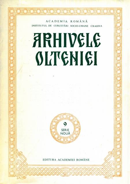 Arhivele Olteniei - Vol. 9